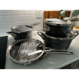 Calphalon Premier Hard Anodized Nonstick 8 Piece Cookware Set Black 87025